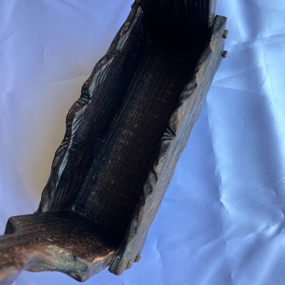 Rustic Dark Wood Caddy - Picture 6 of 7